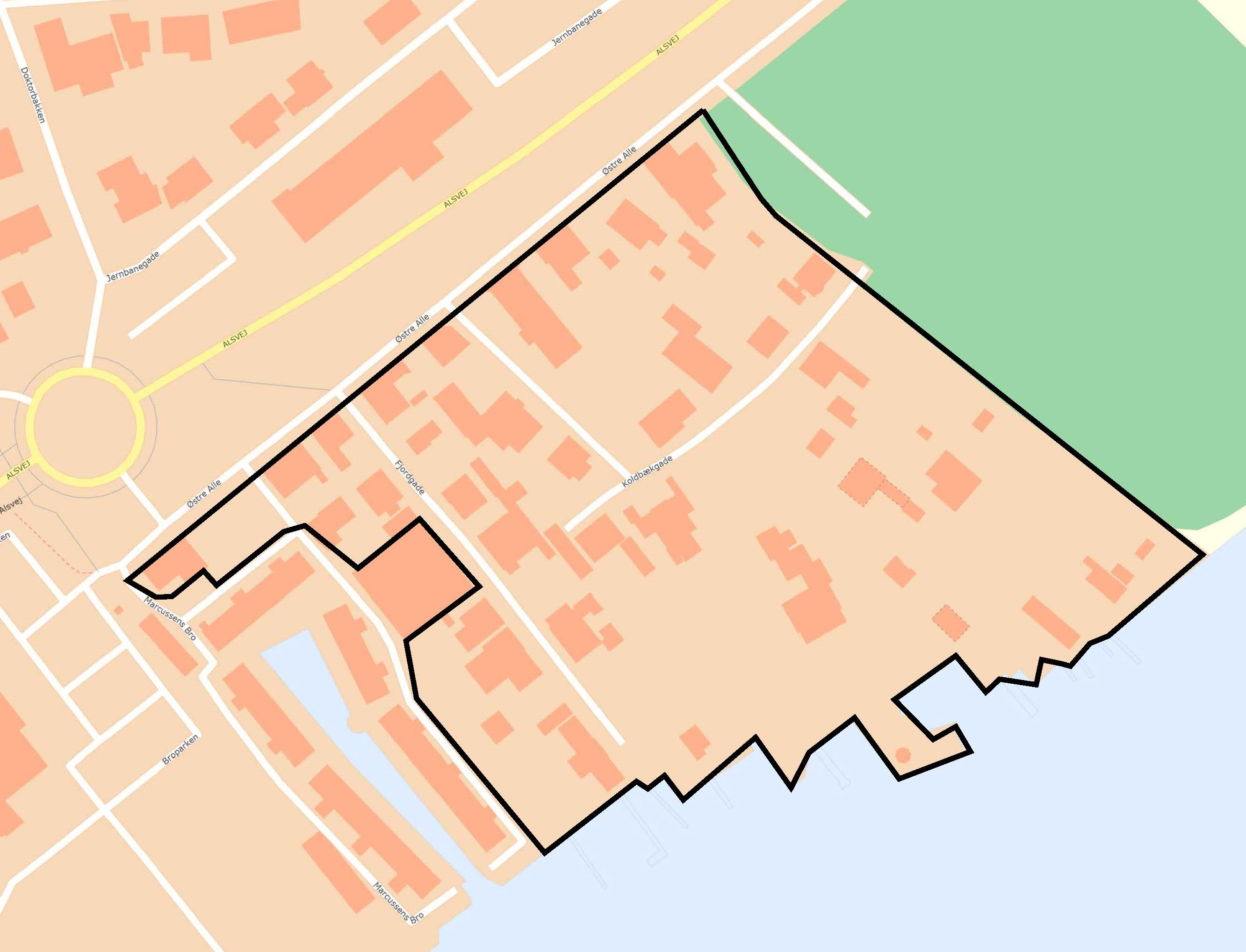 Separatkloakering af Fjordgade, Koldbækgade og ejendommene på Østre Allé 16-34, Hadsund